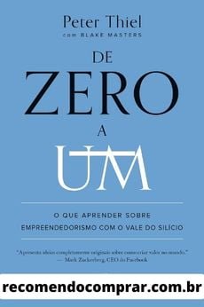 Capa do livro De zero a um, do investor Peter Thiel.