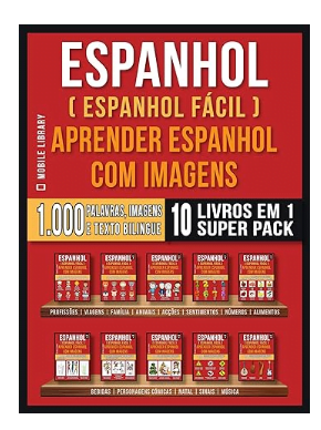 Capa de Espanhol Fácil com Aprender com Imagens